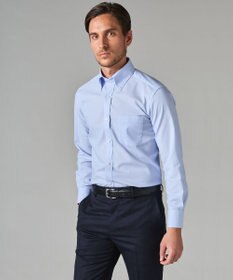 GOTAIRIKU 春夏向け【形態安定】SUMMERPREMIUMPLEATS_ボタンダウン 長袖ドレスシャツ