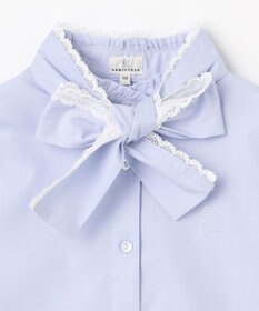 組曲 KIDS 【150-170㎝】 レースリボンタイブラウス