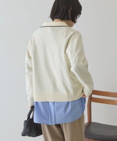 AMERICAN HOLIC 配色ラインニットポロ