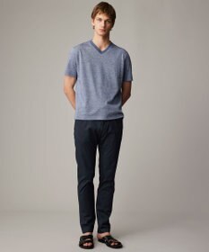 JOSEPH ABBOUD 【リネン素材/吸水速乾/日本素材】リネンハニカム Vネック Tシャツ