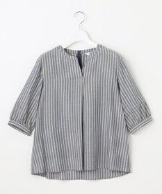 J.PRESS LADIES S 【洗える】ウォッシャブルキュプラツイル キーネック ブラウス