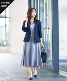 Tiaclasse 【洗える】ダブルラインフレアワンピース