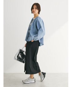 Green Parks フロントＺＩＰセミフレアスカート