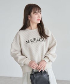 Green Parks ショート丈キルトロゴプルオーバー