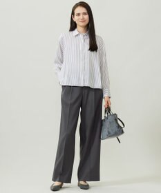 自由区 S 【カタログ掲載】ウールライクストレッチワイド パンツ