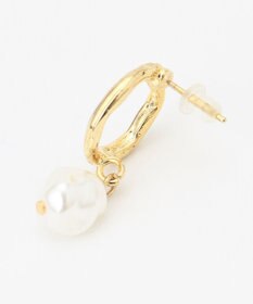 ANY 【WEB限定】ゴールドリングパールピアス(両耳用)