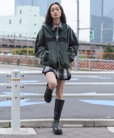 WEGO 【ユニセックス着用ITEM/MLサイズ展開】ショートグラフィックZIPパーカー