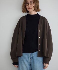 YECCA VECCA 金釦カットジョーゼットカーディガン