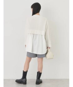 earth music&ecology プリーツヘムドッキングチュニック