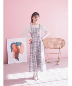 earth music&ecology パフスリーブクレープリブインナー