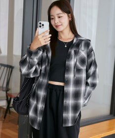 WEGO フードチェックBIGシャツ