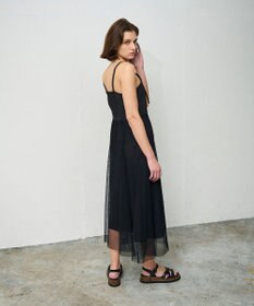 GRACE CONTINENTAL メッシュコンビキャミワンピース