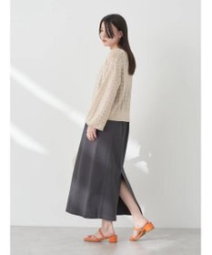 earth music&ecology 透かし編みテープヤーンカーディガン