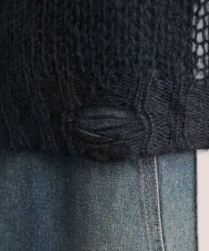 WEGO モヘアタッチボーダーBIGニット