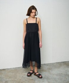 GRACE CONTINENTAL メッシュコンビキャミワンピース