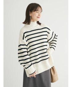 Green Parks ｍｏｋｏモール畦ニット前後差プルオーバー