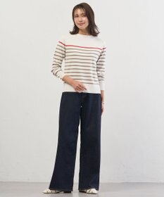 J.PRESS LADIES 【洗える】BASIC STRETCH DENIM ワイド ストレート デニム