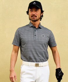 23区GOLF 【MEN】モノグラム柄  半袖ポロシャツ