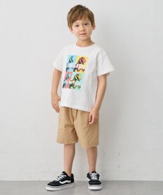 ANY KIDS 【洗濯機可能】恐竜プリント 半袖Tシャツ