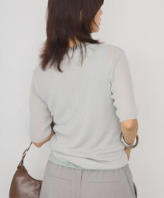 AMERICAN HOLIC 【2点セット】シアーリブヘンリーネックニット＋タンクトップ