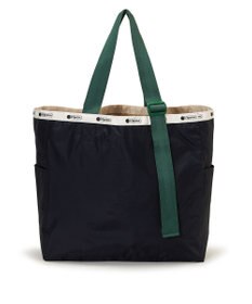 LeSportsac LG HANDLE ADJ TOTE/ディープシー/ボトルグリーンウェビング