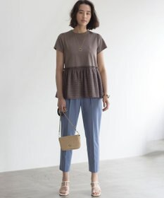 組曲 L スーパーライトストレッチテーパード パンツ