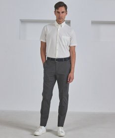 GOTAIRIKU 仕事で着られる 冷んやり綿パン【接触冷感/ストレッチ】ストレッチサマーポプリン