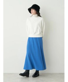 earth music&ecology クルーネック袖シャーリングスウェット