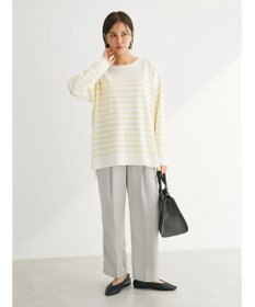 Green Parks ラメ入りボーダーニットプルオーバー