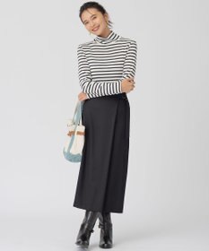 23区 S オーガニックコットンリブ タートルネック カットソー