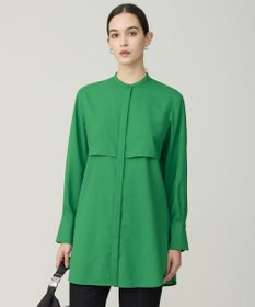 ICB アルタニカツイル バンドカラーブラウス グリーン