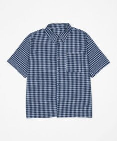 WEGO クロップドSSマイクロチェックシャツ