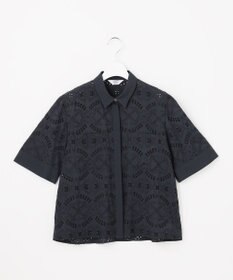 J.PRESS LADIES L 【一枚で着映え】エンブロイダリー ボクシーシャツ