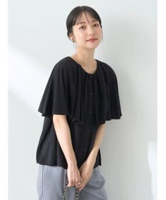 earth music&ecology ケープカラーブラウス