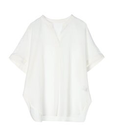 Green Parks 綿麻混フレンチスリーブスキッパーシャツ