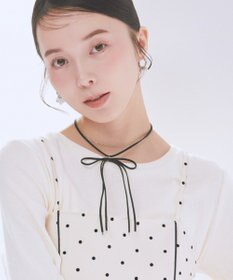 earth music&ecology スエードライクリボンネックレス