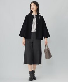 J.PRESS LADIES ストライプジャージー モックネック カットソー