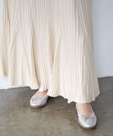 nouvelleRobe Oū サイズ追加【本革・高反発】Round ラウンドトゥ メタリックバレエシューズ