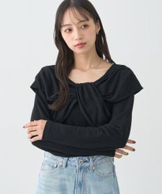 earth music&ecology リボンライクドレーププルオーバー