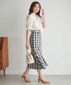 Feroux 【洗える】チェックマーメイド スカート