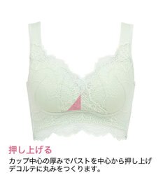BRADELIS New York 【BRADELIS Me / ノンワイヤー・バストアップ】レーシィオールインワンブラ 日中も就寝時も快適に補正するブラ