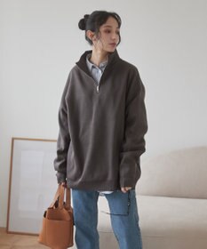 WEGO 【ユニセックス着用ITEM】ミラノリブハーフジッププルオーバー