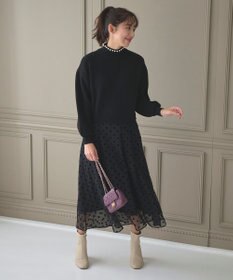 Feroux フロッキーチェック・ドット スカート