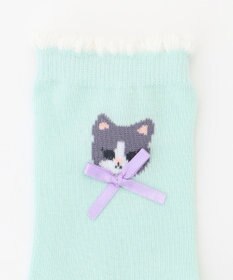 ANY KIDS 【3点セット】ソックス （ネコ×リボン）