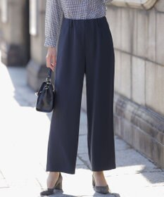 J.PRESS LADIES 【セットアップ対応】セラテリーダブルクロス セミワイド パンツ ネイビー系