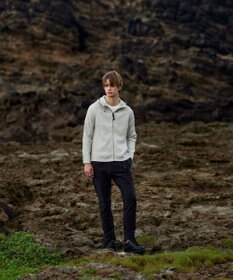 JOSEPH ABBOUD MOUNTAIN 【軽さ/ストレッチ】 CORDURA COTTON アウトドアニットパーカー