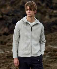 JOSEPH ABBOUD MOUNTAIN 【軽さ/ストレッチ】 CORDURA COTTON アウトドアニットパーカー