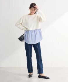 Green Parks ＧＵＭストレッチパネル切り替えデニムパンツ