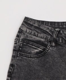 WEGO カットアウトリボンストレッチデニムフレアパンツ