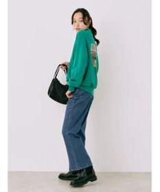 earth music&ecology Ｌｅｅ×ｅ．ｍ．ａ．ｅ．スリットフレアデニムパンツ